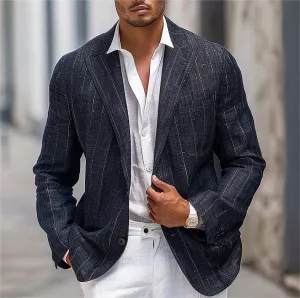 100% Linen Stripe Blazer