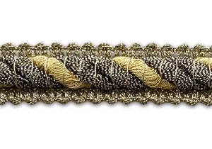 1/2" Twisted Metallic Gold Braided Trim (Made in Germany)