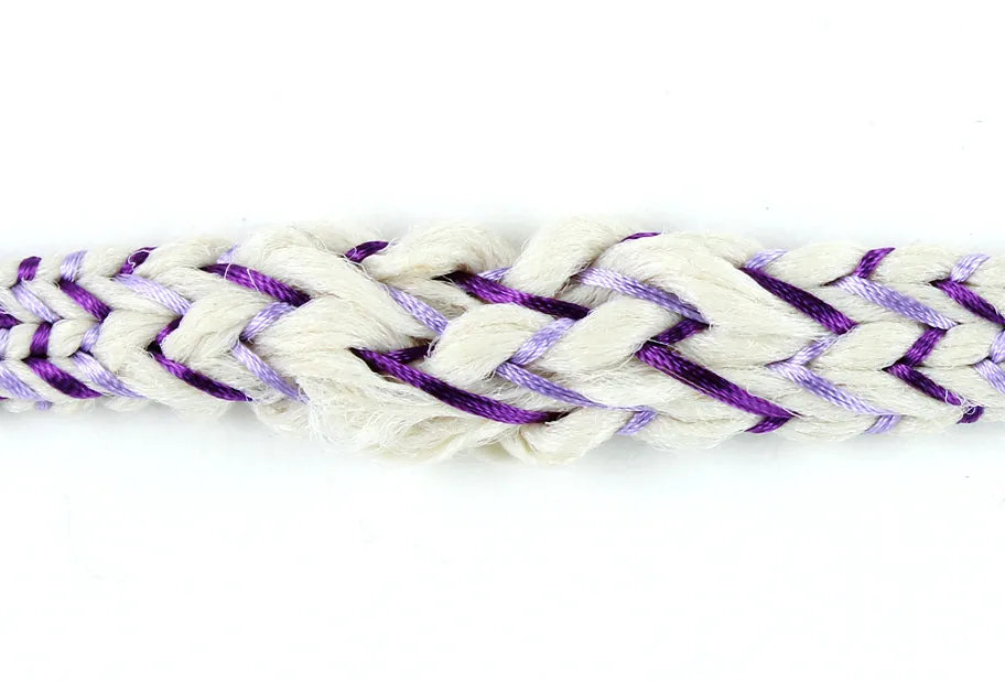 1" Lavender & Ivory Braided Trim