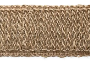 2 3/8" Wishbone Natural Jute Stretch Braided Trim (Made in USA)