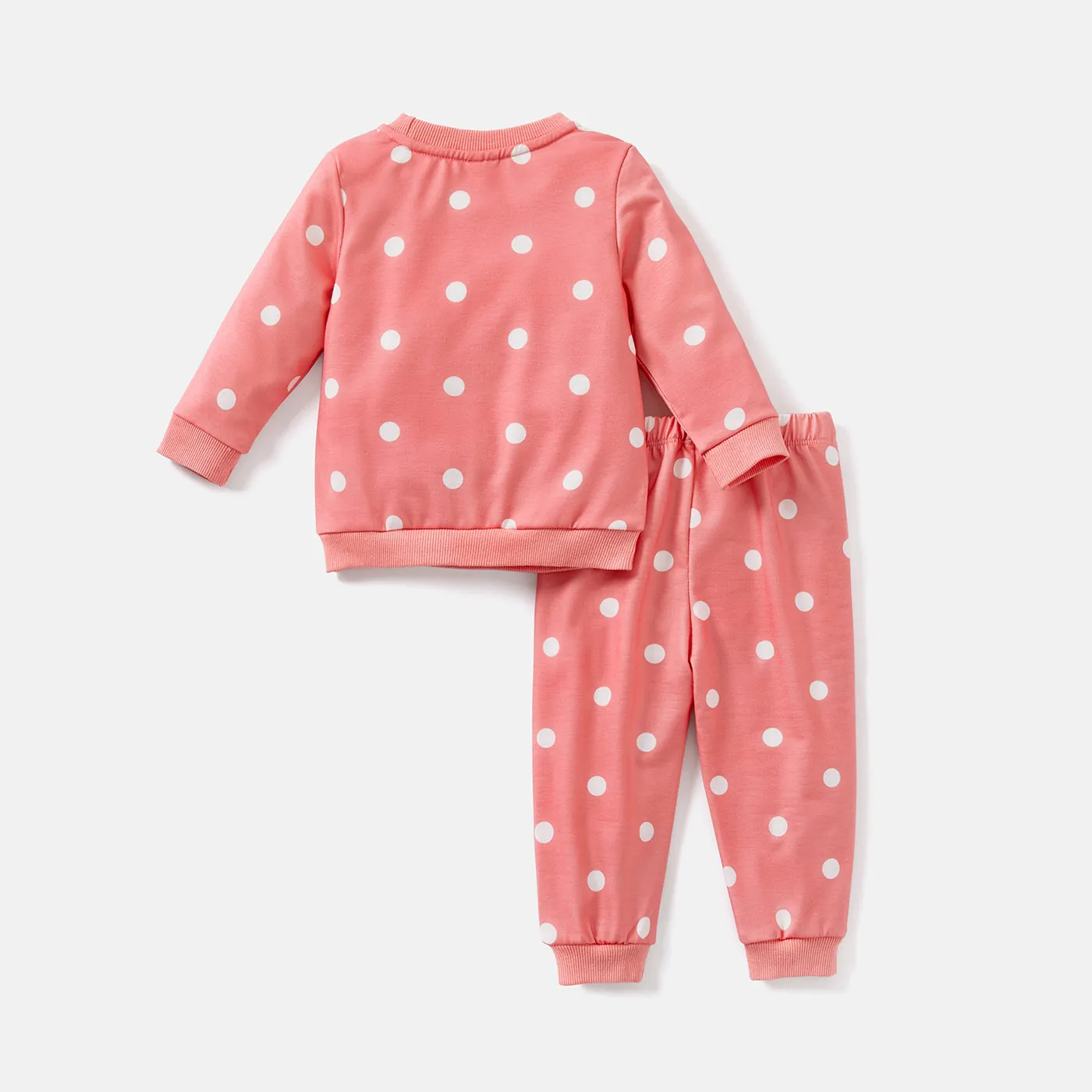 2pcs Baby Girl/Boy Polka dots/Star Print Sweatshirt and Pants Set