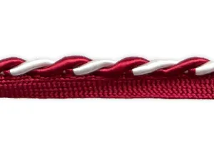 3/8" Garnet & Snow Rope Piping Trim (Made in France)