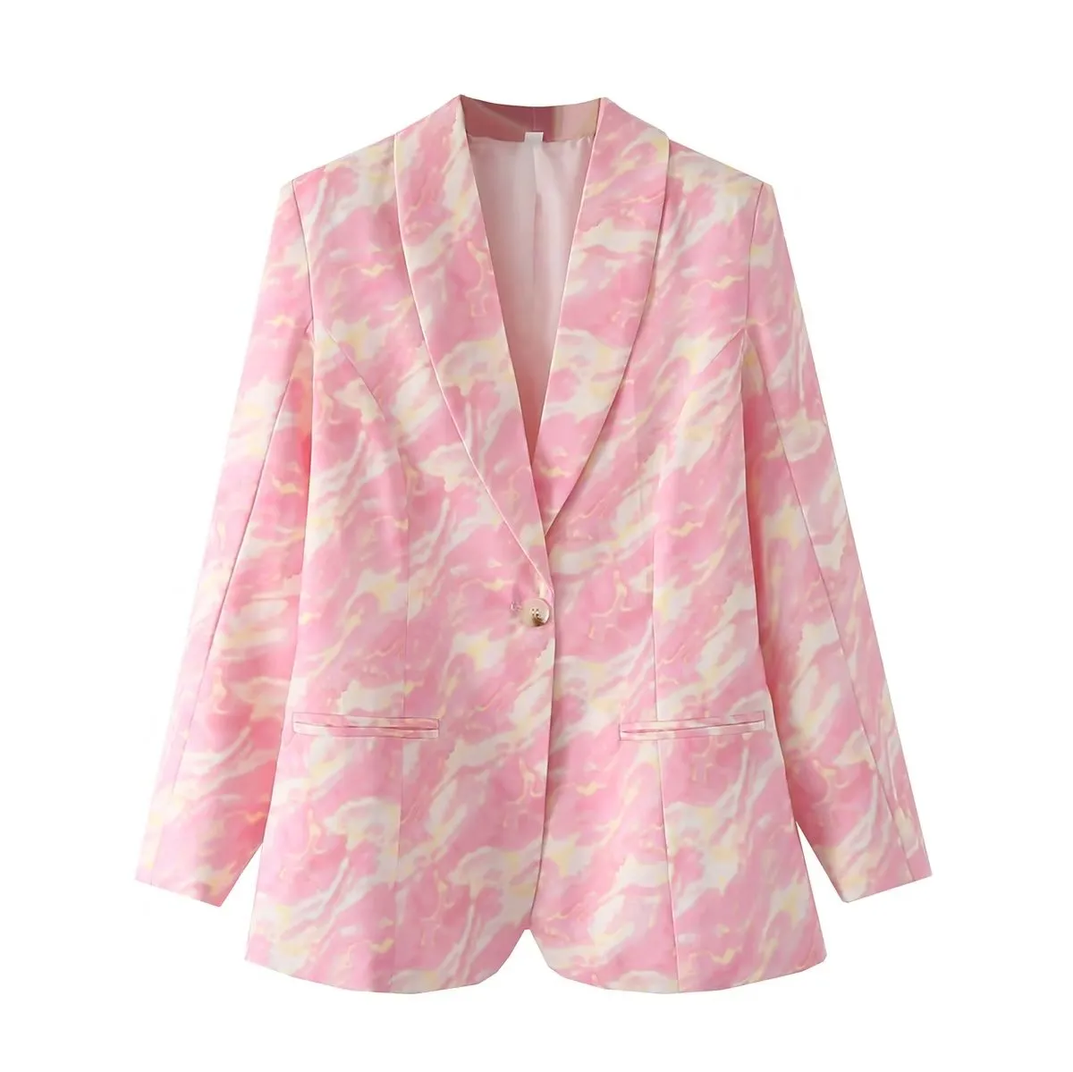 Abstract Pattern Lightweight Blazer