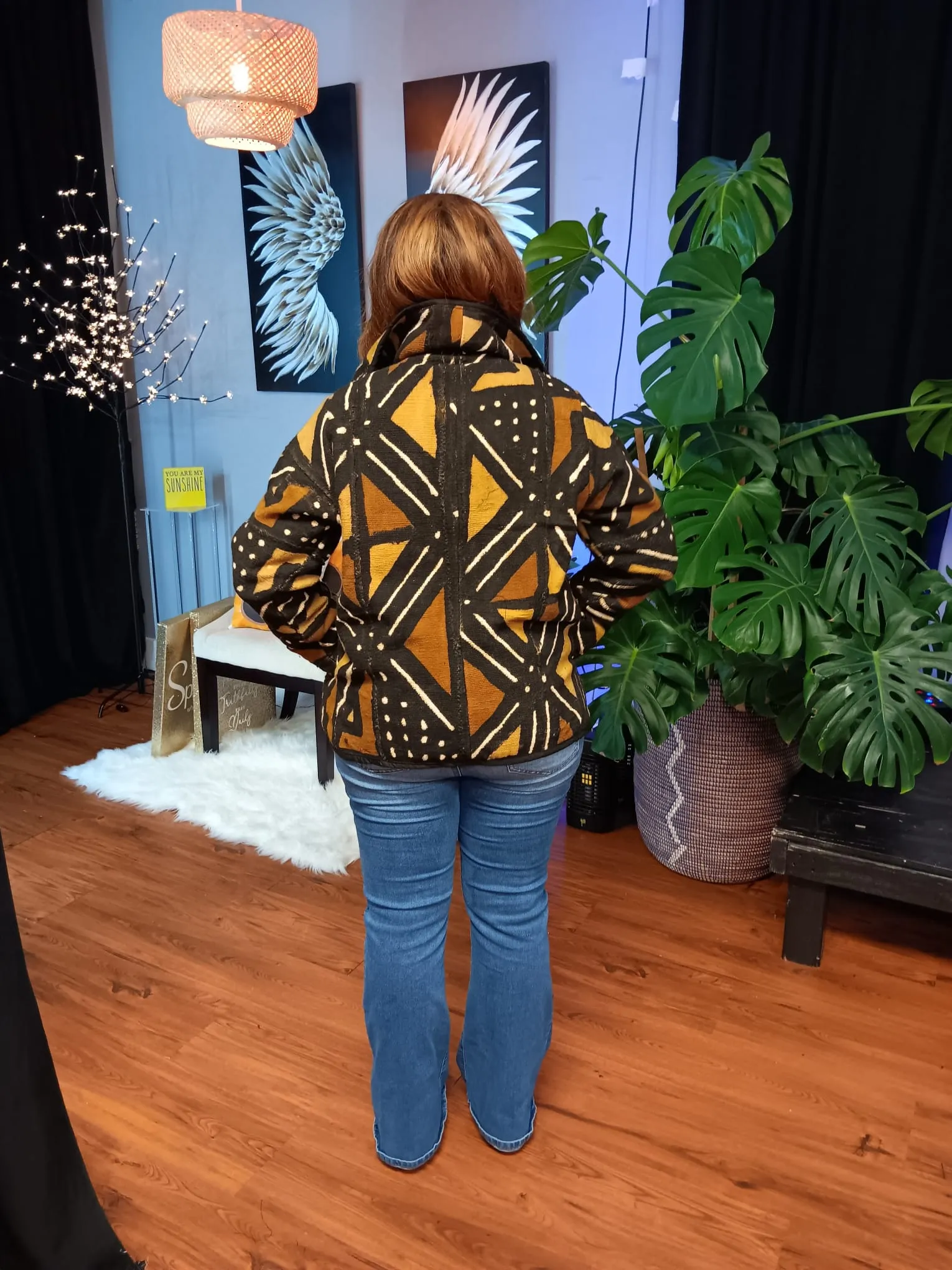 African Mudcloth Blazer Jacket | Bogolon | Geri's Bluffing Boutique