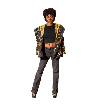 African Mudcloth Blazer Jacket | Bogolon | Geri's Bluffing Boutique