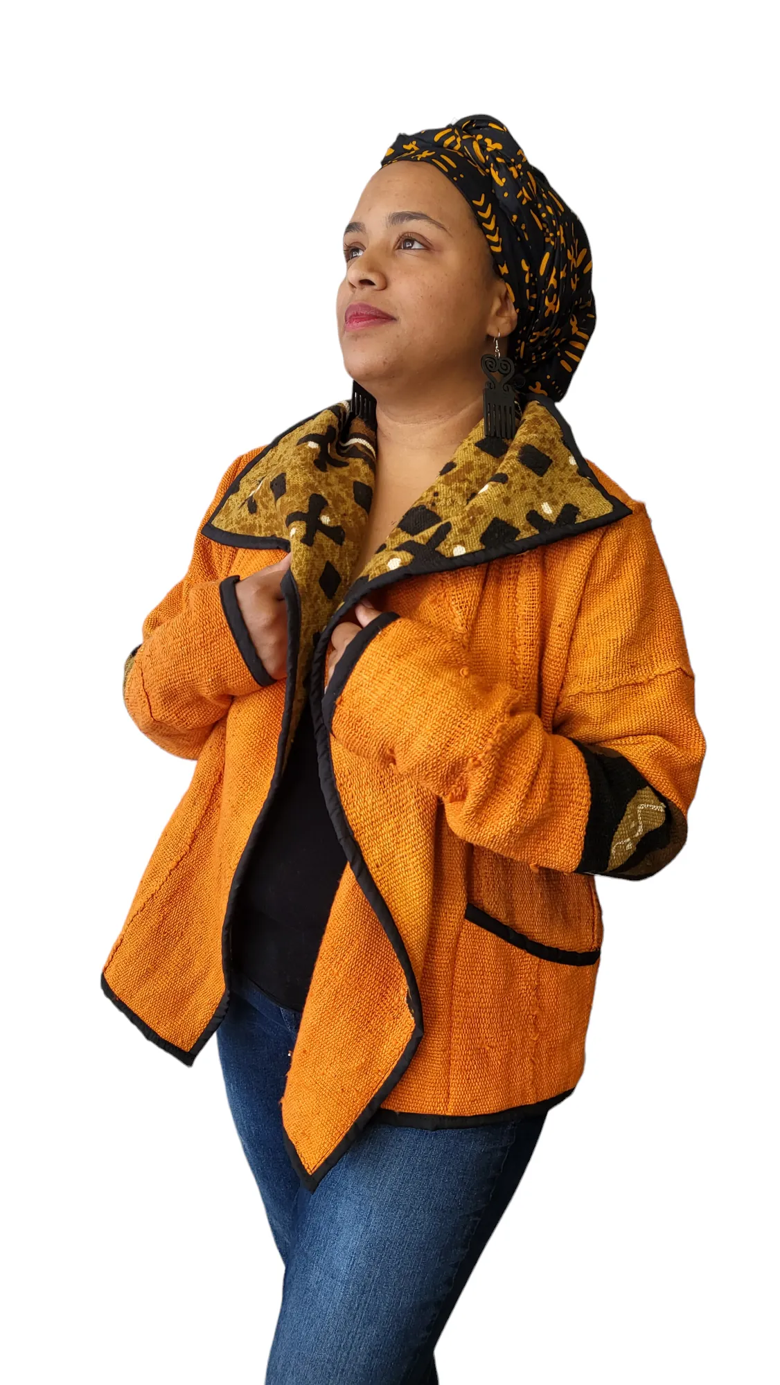 African Mudcloth Blazer Jacket | Bogolon | Geri's Bluffing Boutique