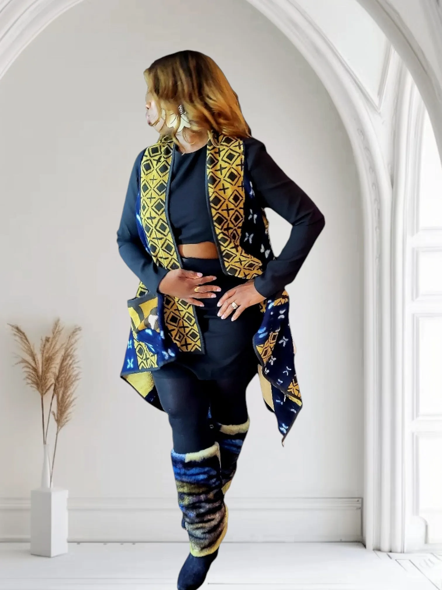 African Mudcloth Cardigan Jacket | Geri's Bluffing Boutique