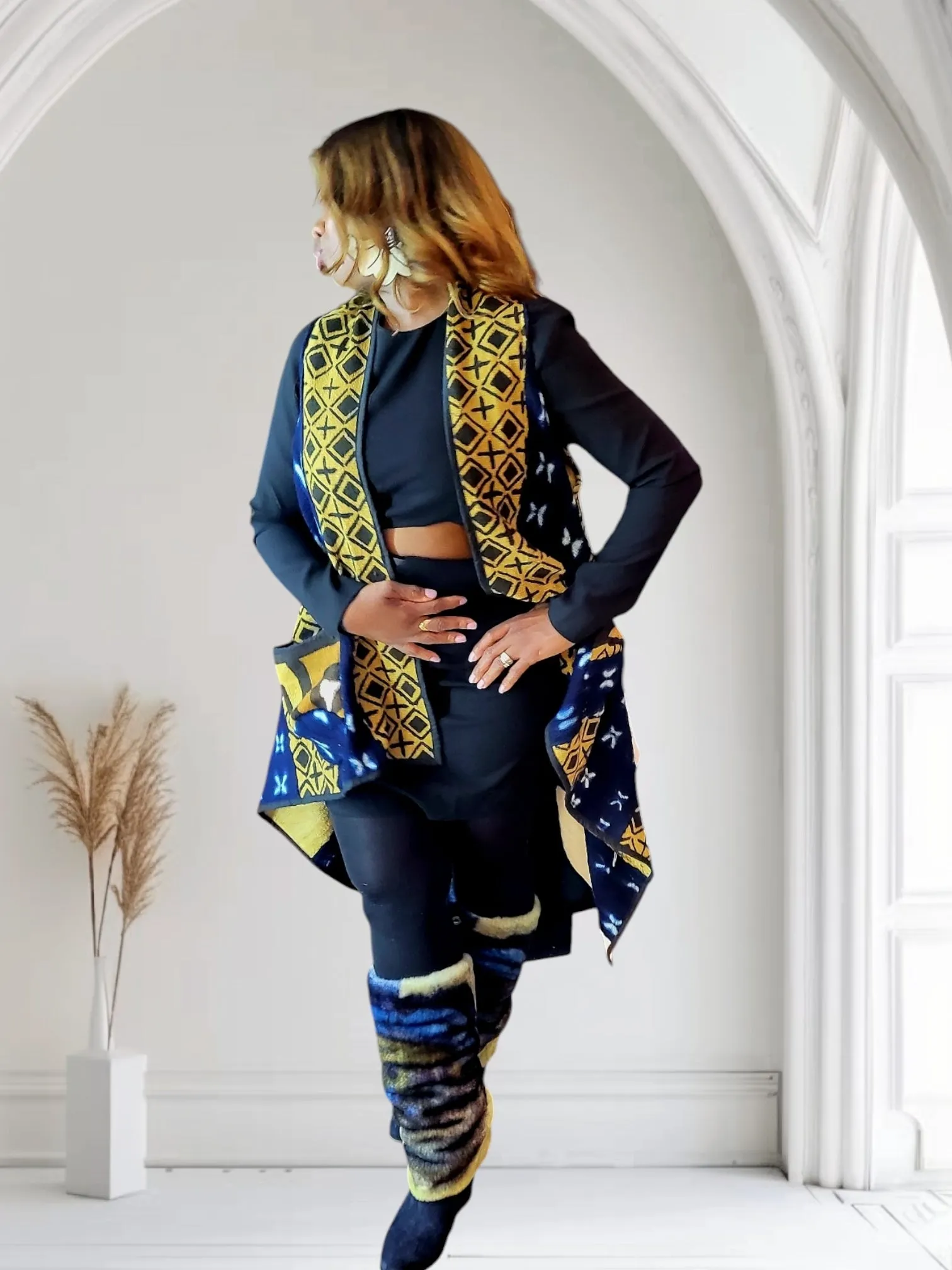 African Mudcloth Cardigan Jacket | Geri's Bluffing Boutique