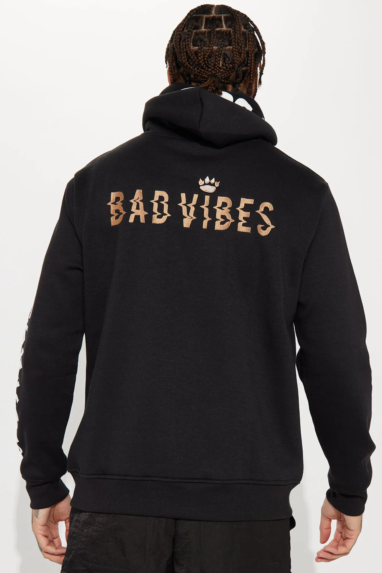 Bad Vibes Teddy Hoodie - Black