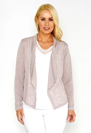 Beige LIGHTWEIGHT DRAPE CARDI