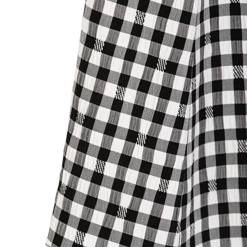 Black & White Plaid Skirt