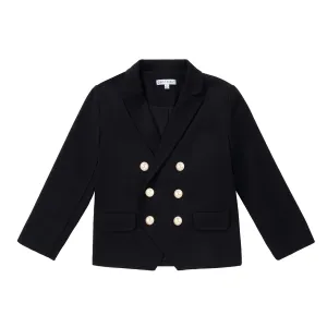 Black Double Breasted Blazer with Gold Button Details (Matches Shorts)