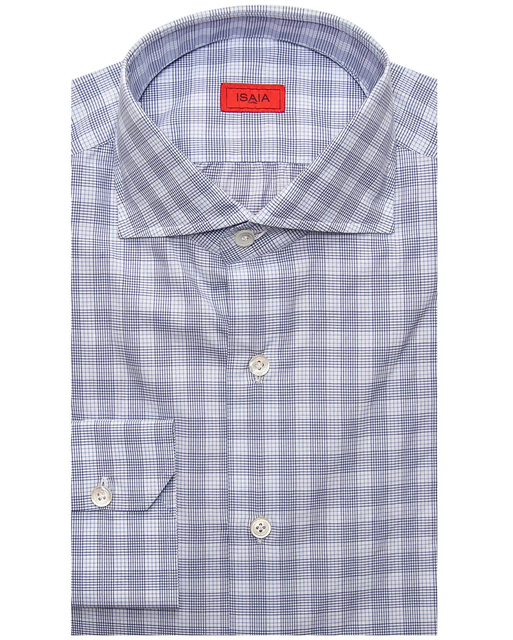 Blue and Light Blue Grid Plaid Shirt