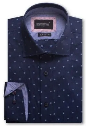 Brooksfield Luxe Shirt Navy 1485