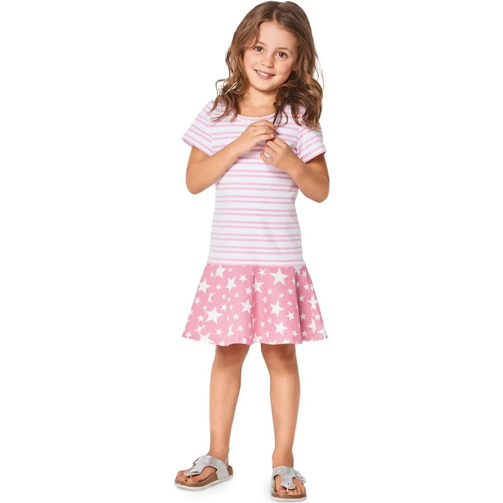 Burda Style Pattern B9341 Child's Summer Jersey Dresses