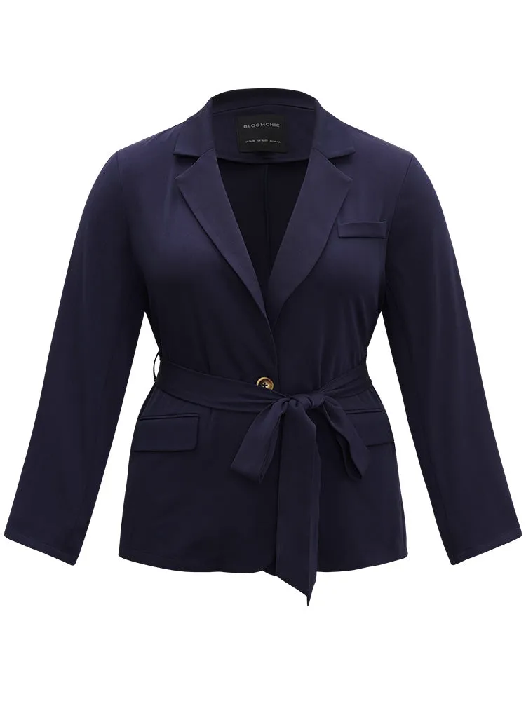 Button Through Belted Blazer