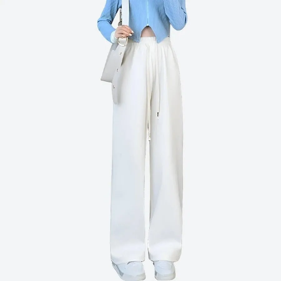 Casual Drawstring Wide-Leg Pants