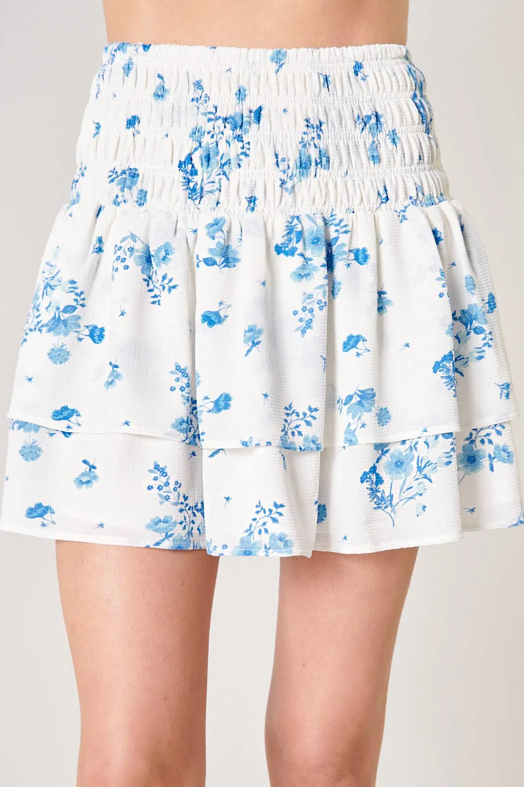 Chandler Skirt Floral Smocked with Ruffle