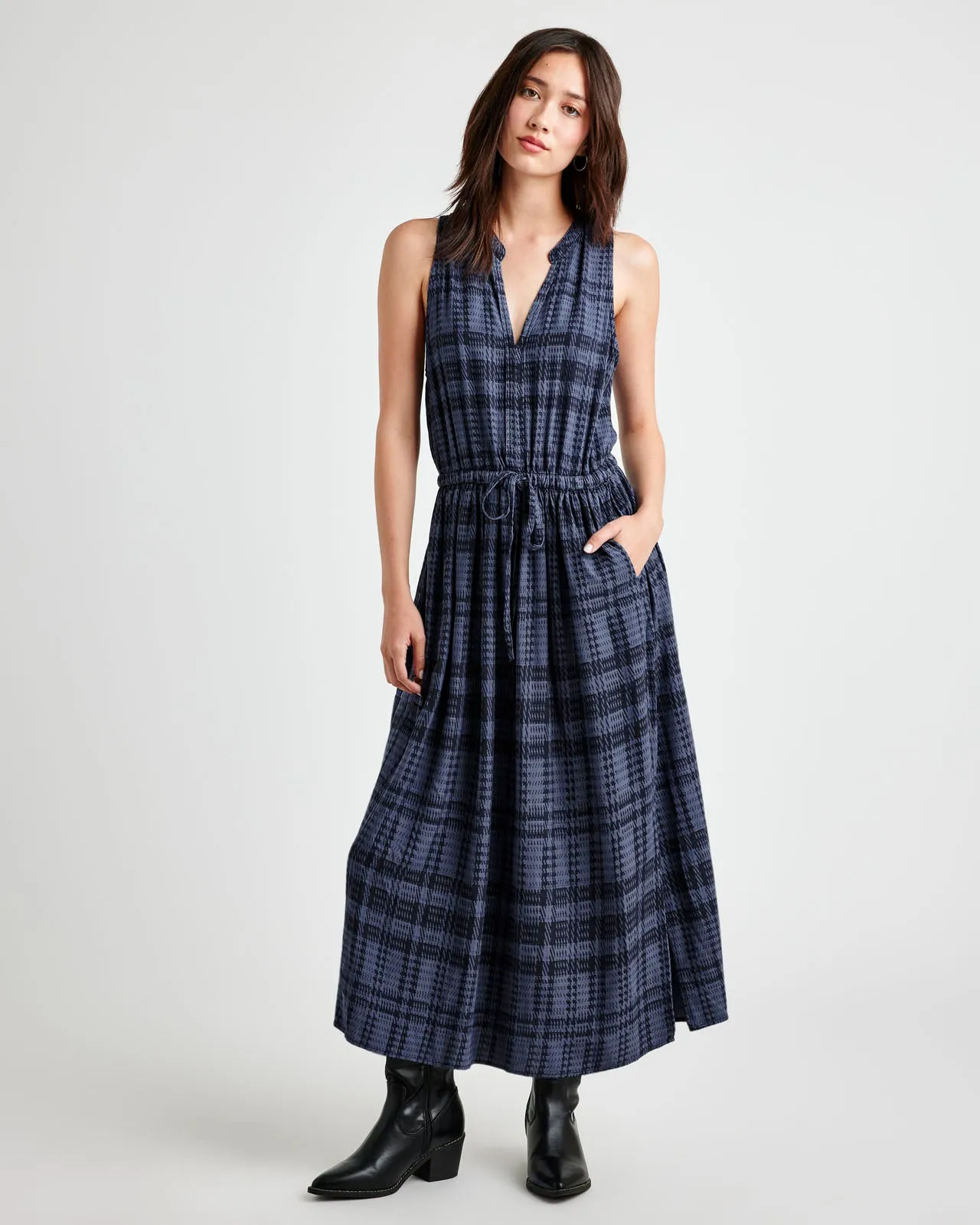 Cleo Plaid Maxi Dress