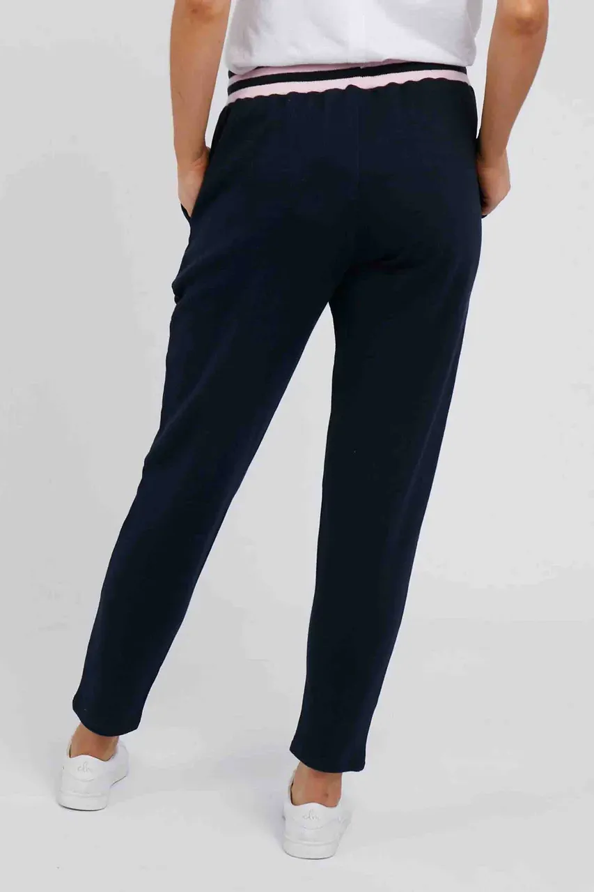 Double Cross Lounge Pant in Dark Sapphire