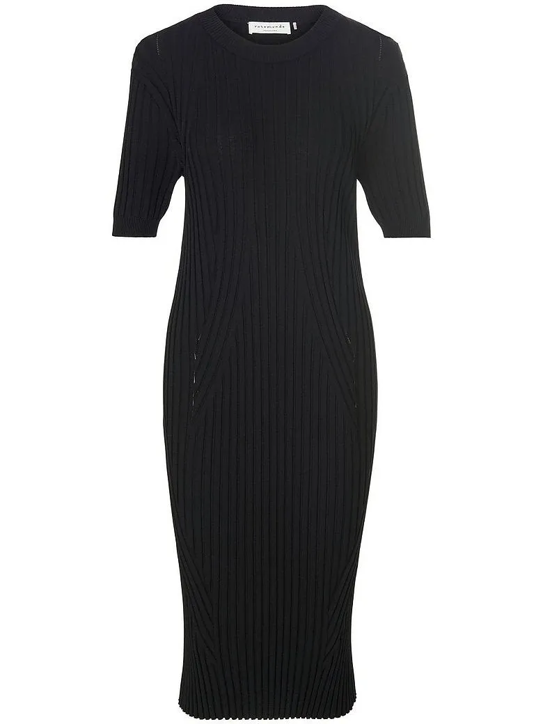 Fitted Ribbed Stretch Knit Dress