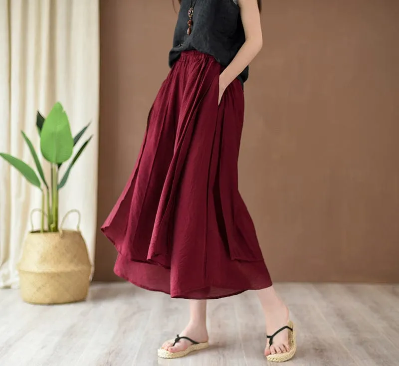 Flowy 3/4 Length Palazzo Pants | Zen