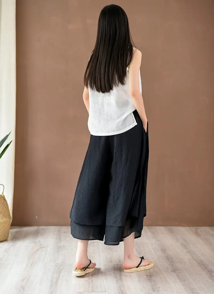 Flowy 3/4 Length Palazzo Pants | Zen