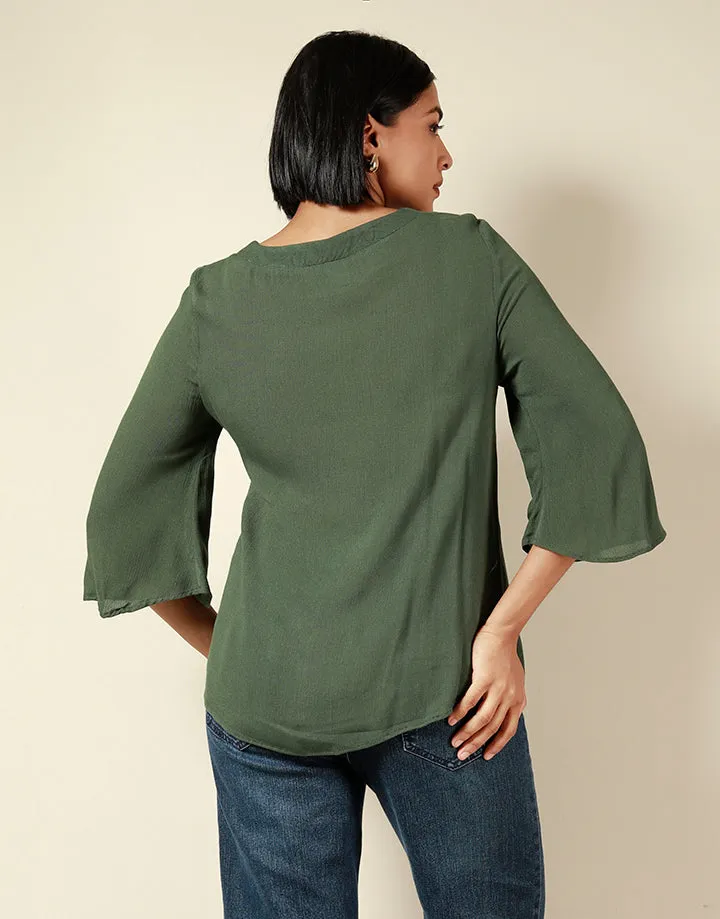 Front Pleated A-Line Fit Top