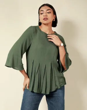 Front Pleated A-Line Fit Top