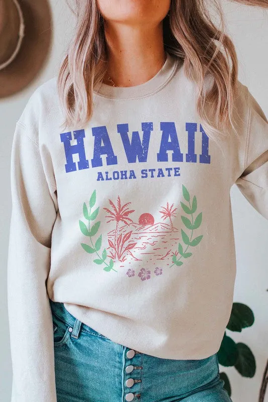 HAWAII ALOHA STATE GRAPHIC SWEATSHIRT *Online Only*