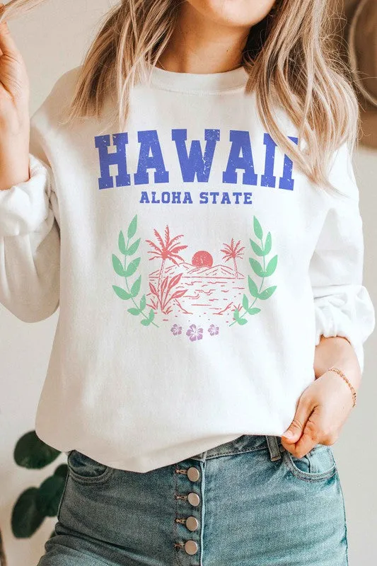 HAWAII ALOHA STATE GRAPHIC SWEATSHIRT *Online Only*