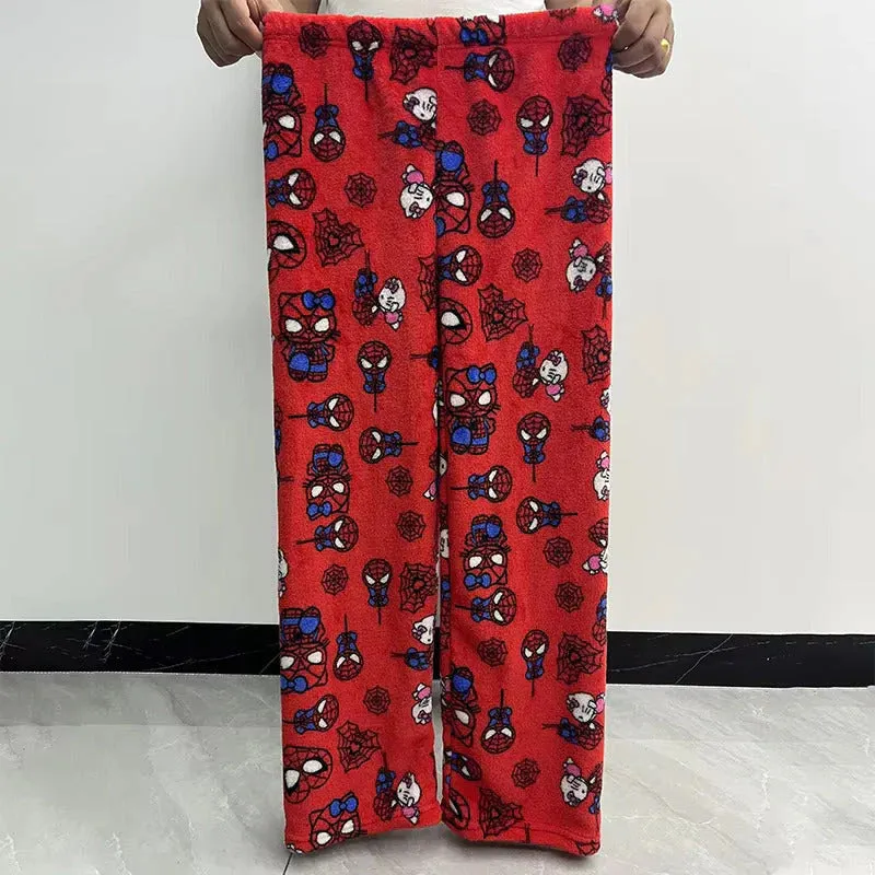 Hello Kitty And Spiderman Printed Pajama