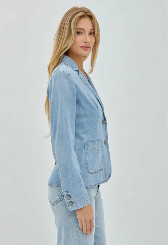 Hidden - Denim Blazer Light Blue