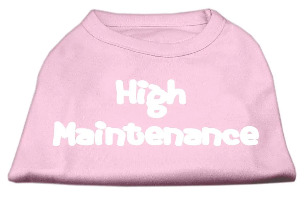 High Maintenance Screen Print Shirts  Light Pink S (10)