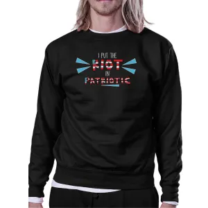 I Put The Riot In Patriotic Unisex Black Crewneck Sweatshirt Gifts