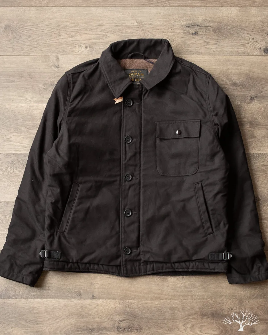 IHM-39-BLK - Military Serge A2 Deck Jacket - Black