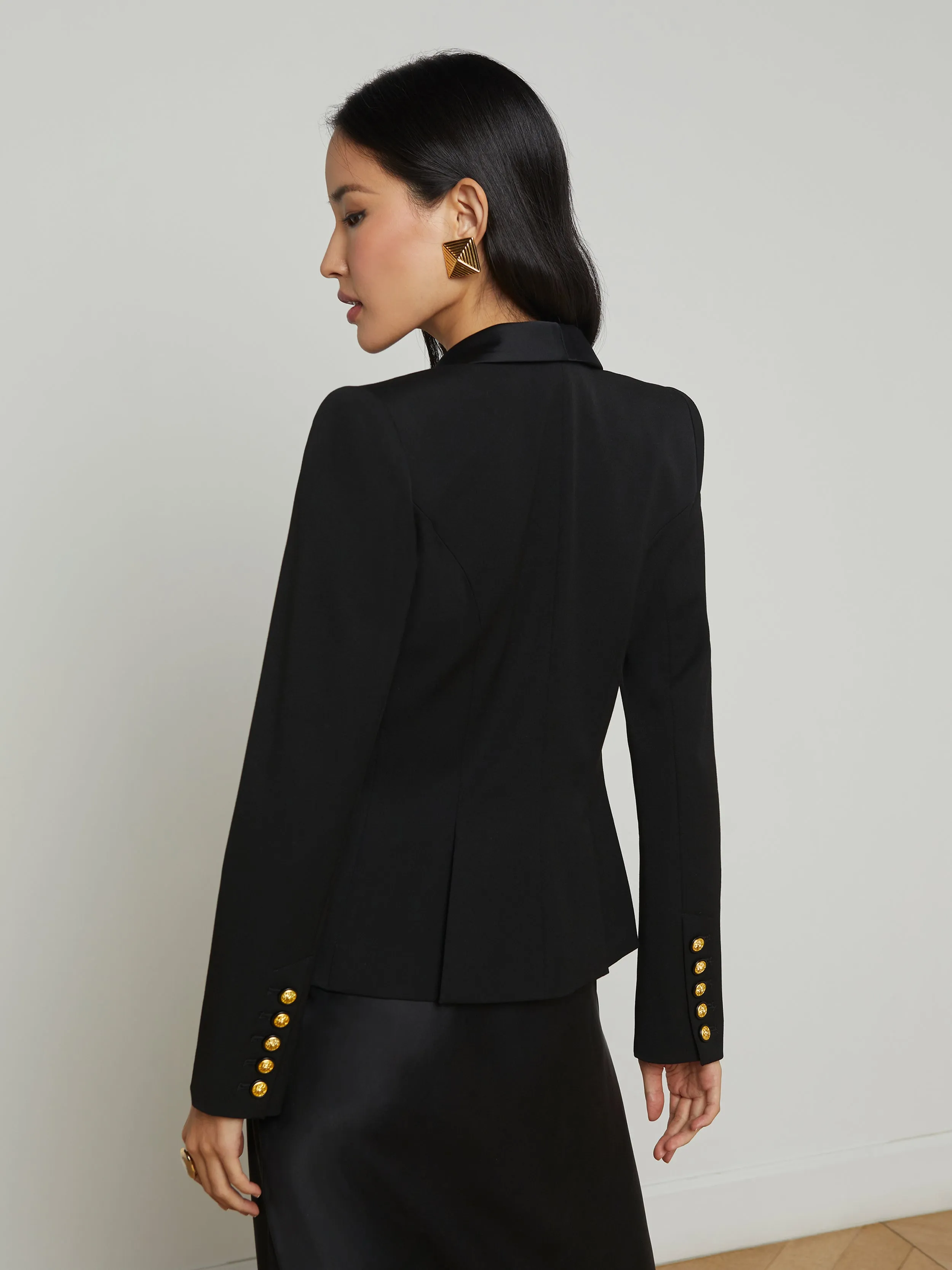 Imogen Satin Lapel Blazer