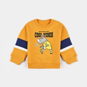 Infant Boys Cotton Terry Sweatshirt Cool Vibes-Citrus