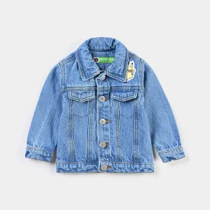 Infant Boys Denim rigid Woven Jacket-Light Blue