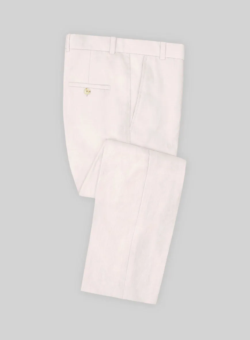 Italian Prato Light Pink Linen Pants