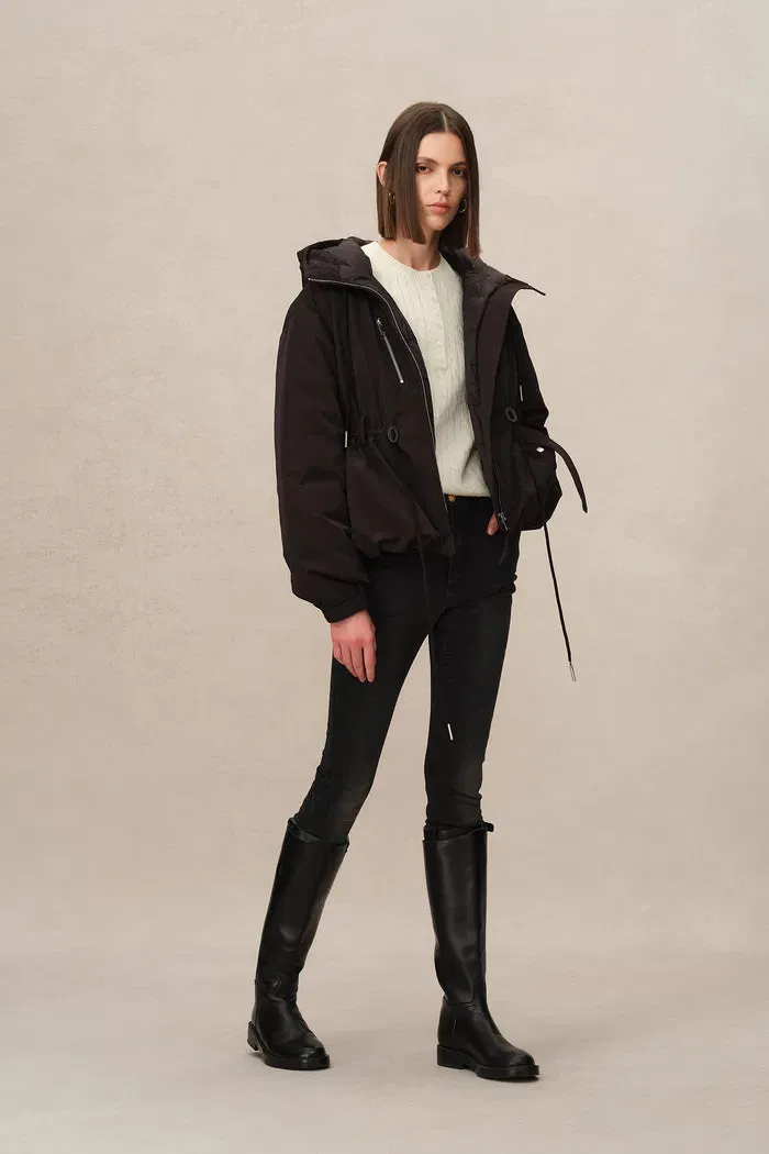 Jeanne Water Repellent Aviator Puffer Jacket