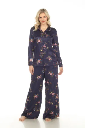 Johnny Was Love Blue Misty Rayon Embroidered Easy Pants Boho Chic L63023