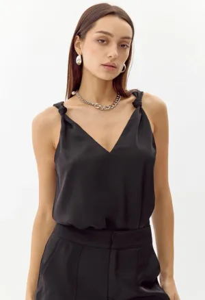 Kassi Shoulder Knot Satin Top