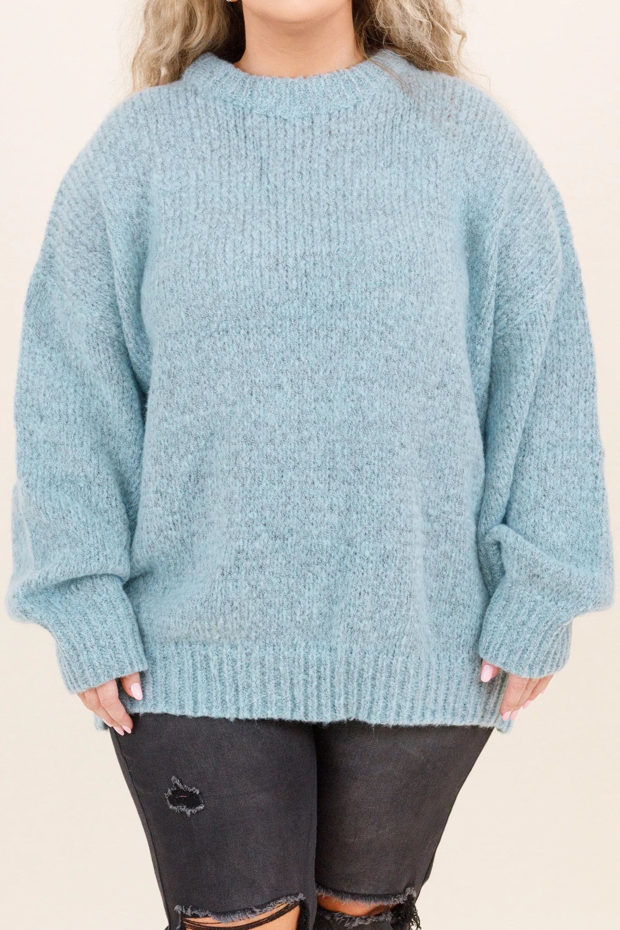 Let's Snuggle Sweater, Mint Green