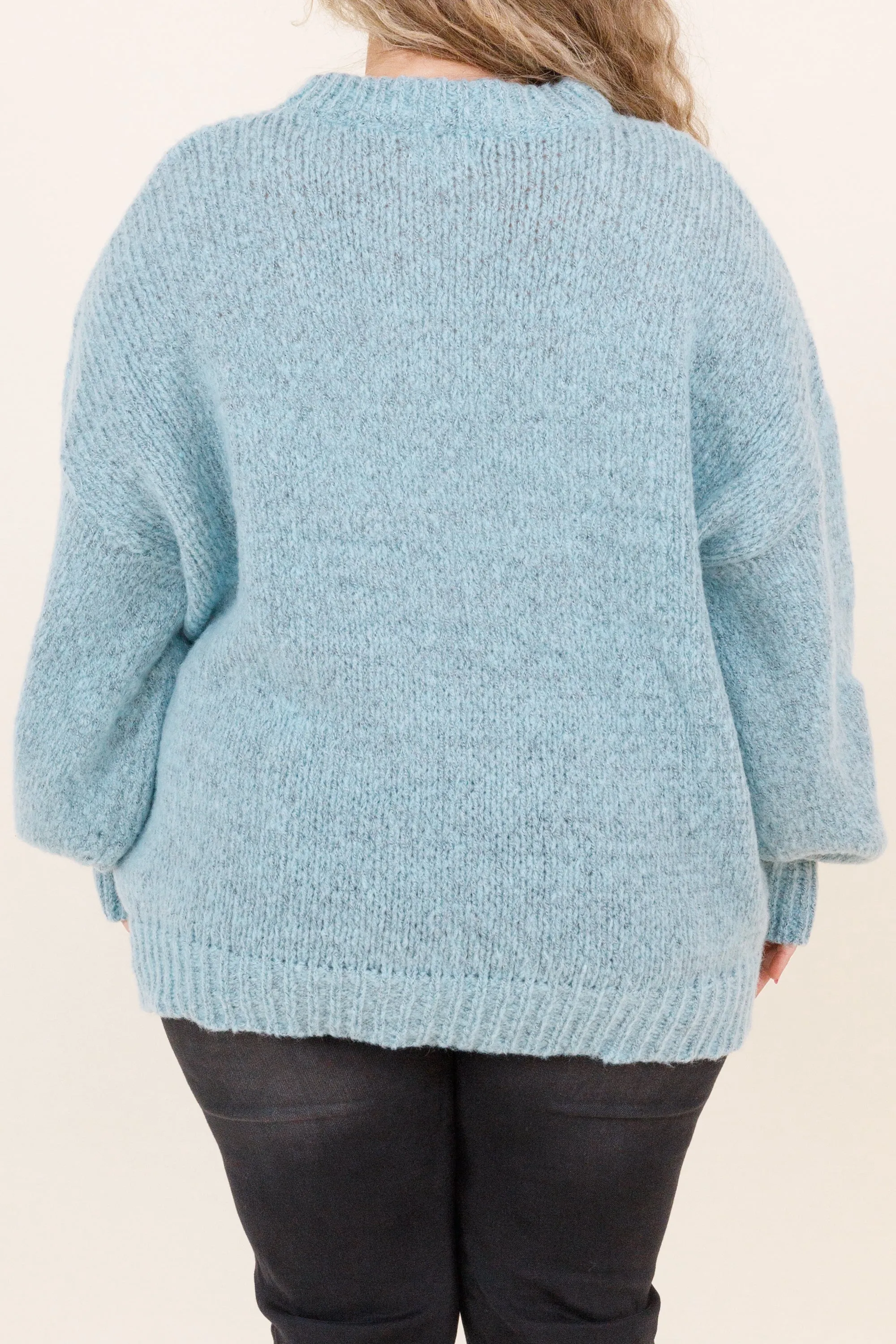 Let's Snuggle Sweater, Mint Green