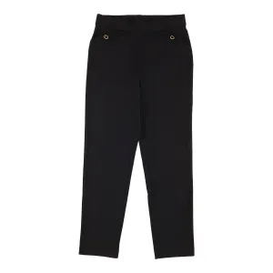 lily morgan Women's Solid Pants with Gold Buttons