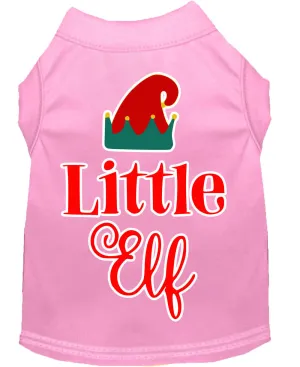 Little Elf Screen Print Dog Shirt Light Pink Xxl