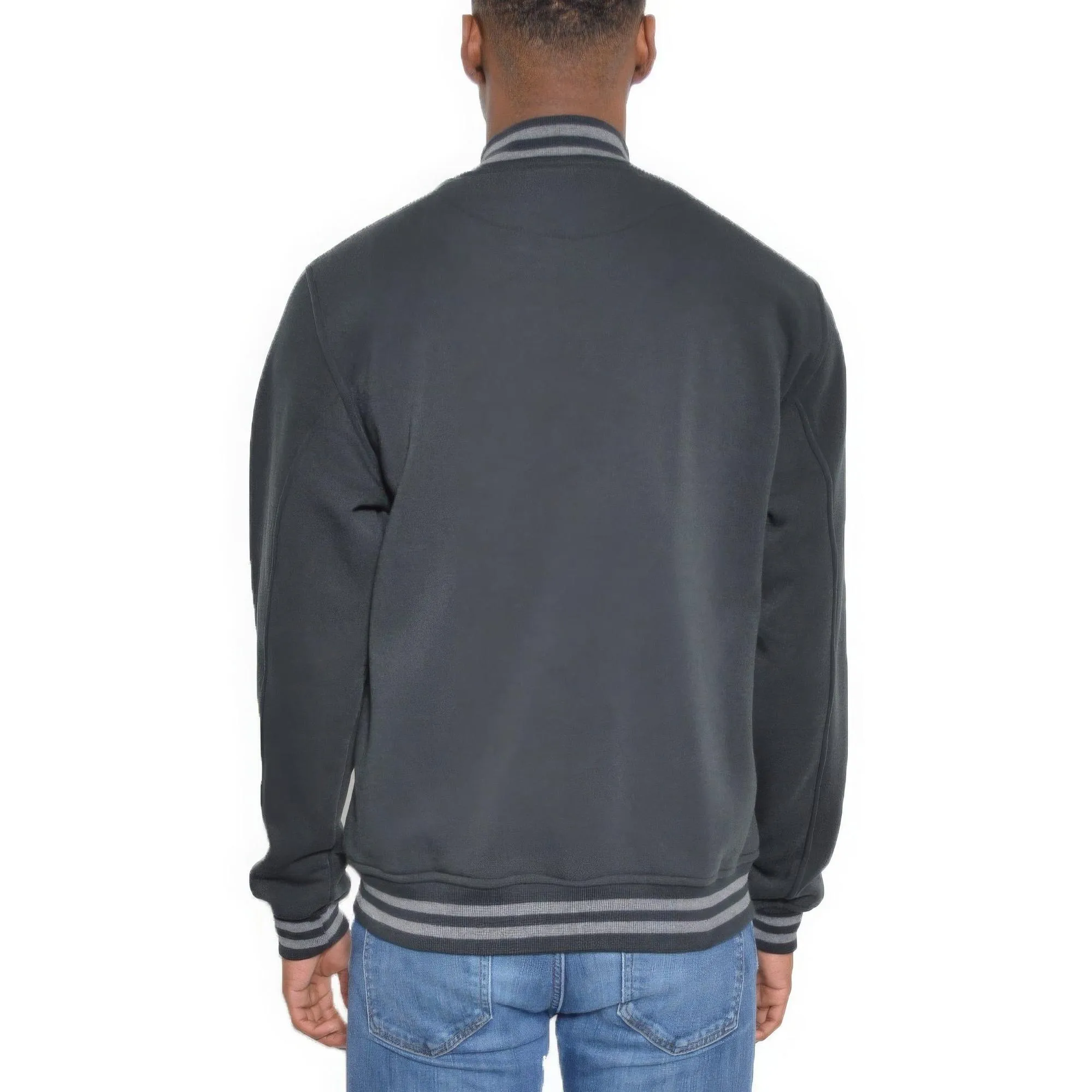 Mens Snap Button Varsity Jacket