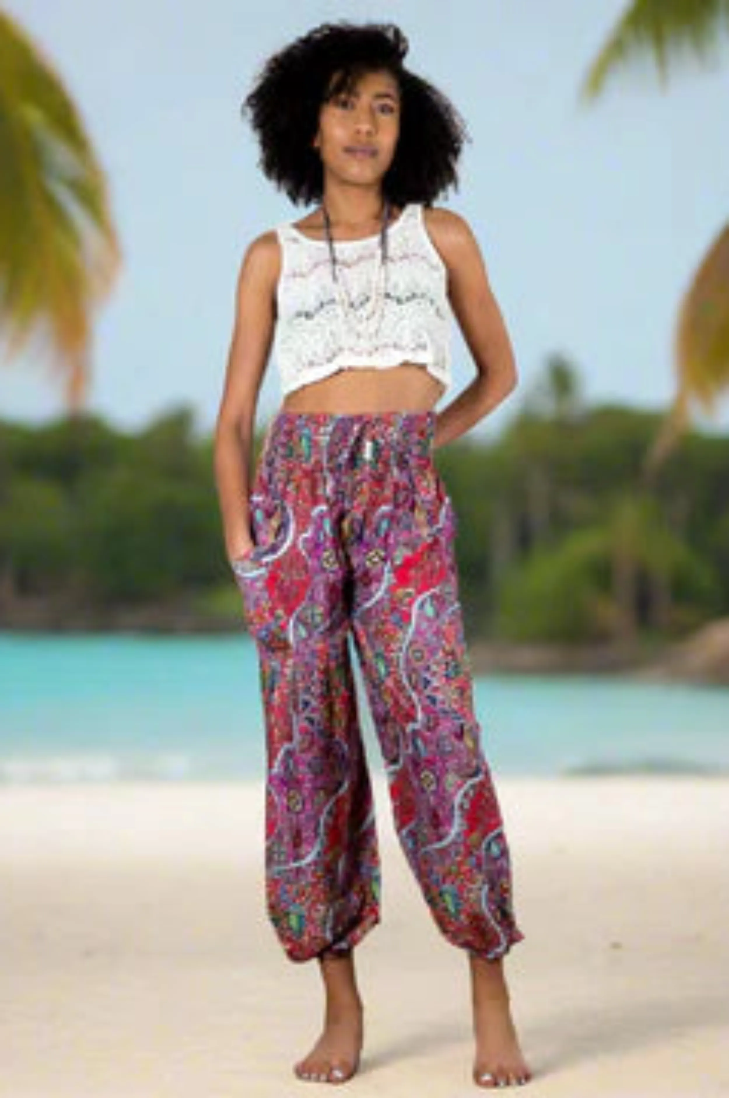 Paisley Print Bali Pants