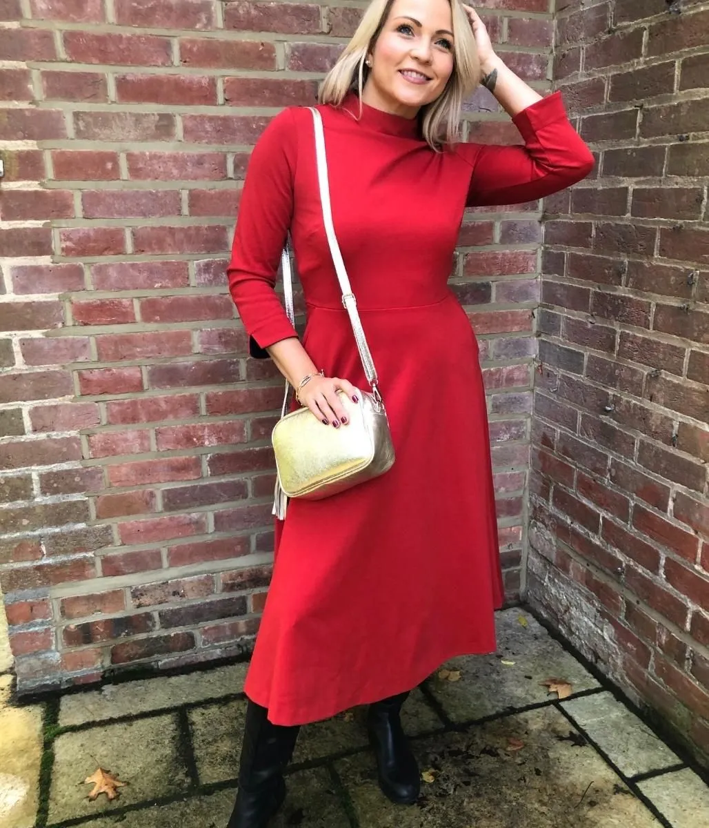 Red Nerissa Fit & Flare Dress